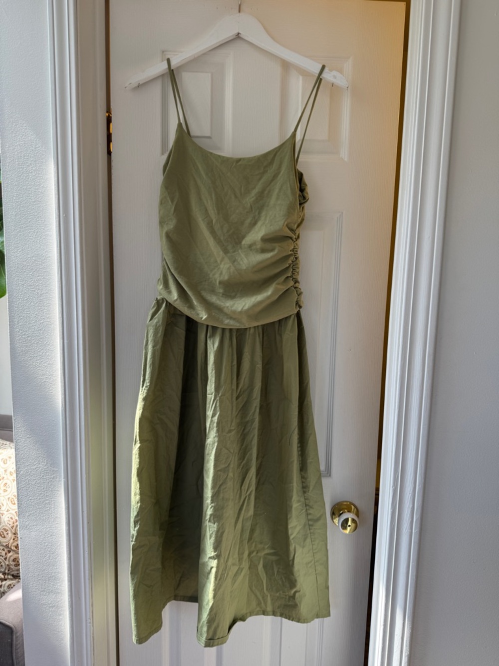 RW&CO. Olive Green Top with Scoop Neck